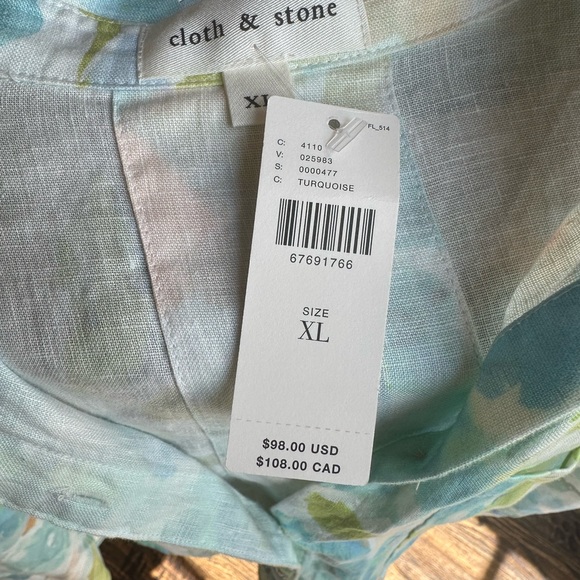 NWT Linen Cloth & Stone Blouse - Picture 3 of 4